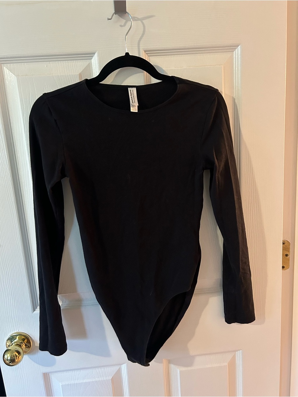 American Apparel Black Long-Sleeve Bodysuit